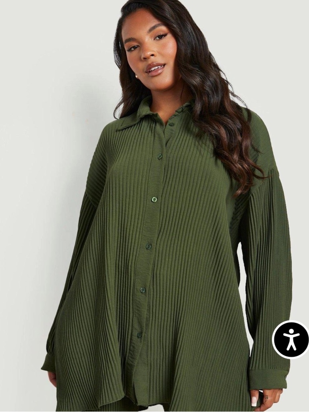 Women’s plus size plisse button front oversized shirt NWT size 26